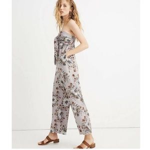 Madewell Strapless floral jumpsuit
